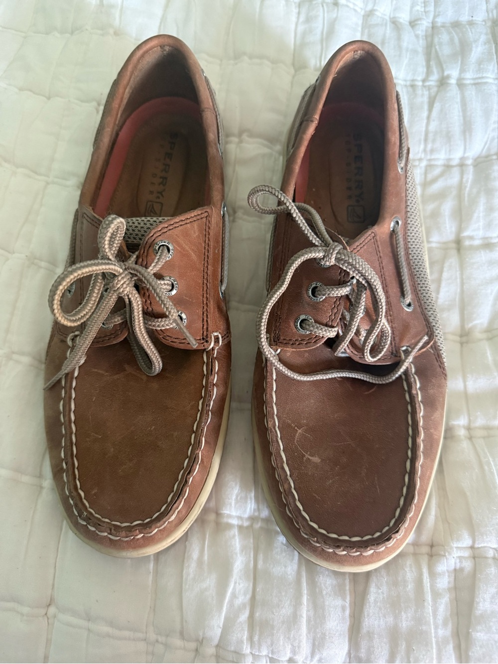 Sperry Men’s 10M Brown Leather Boat Shoes Deck Shoes